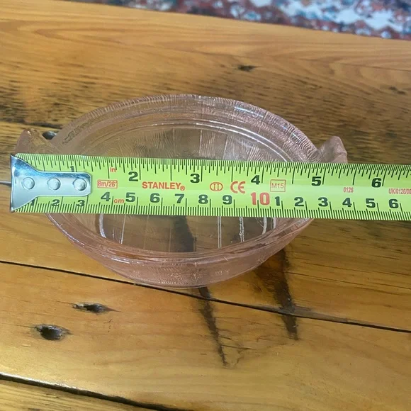 Vintage Pink Depression Glass Cow Candy Dish - Picture 6 of 10